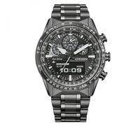 Citizen Promaster Sky Pilot JV2005-58E - Reloj Hombre Eco-Drive U830 Multifunción, Acero IP Grey, Esfera Negra, 20 ATM