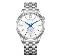 Citizen Reloj analógico automático para Hombre con Correa de Acero Inoxidable NH9131-73A, Blanco, Talla única, Pulsera