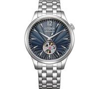 Citizen Reloj analógico automático para Hombre con Correa de Acero Inoxidable NH9131-73L, Azul, Talla única, Pulsera