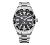 Citizen Reloj analógico automático para Hombre con Correa de Acero Inoxidable NY0120-52E, Plata, Pulsera
