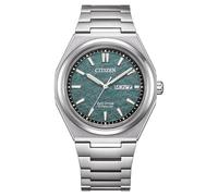 Citizen AW0130-85X Eco Drive - Reloj analógico para hombre (titanio, 10 bar, fecha analógica), color plateado
