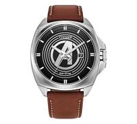 Citizen Reloj analógico de Cuarzo para Hombre con Correa de Cuero AW1721-08W, Plata