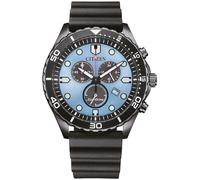 CITIZEN Reloj analógico de Cuarzo para Hombre con Correa de Poliuretano AT2567-18L, Azul, Correa