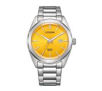 Citizen Reloj analógico para hombre con esfera amarilla