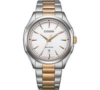 Citizen Reloj analógico Eco-Drive para hombres con correa de acero inoxidable