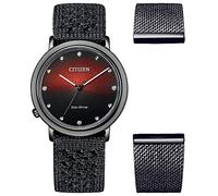 Citizen Reloj Analógico para Hombres de Cuarzo japonés con Correa en Tejido EM1007-47E