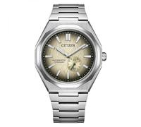 CITIZEN NK5020 Zenshin 60 Super Titanium - Reloj automático para hombre con correa de eslabones de titanio y cristal de zafiro, beige, Pulsera
