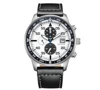 CITIZEN Reloj Aviator Crono Eco-Drive Blanco y Negro para Hombre - Ref. CA0880-07A