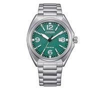 Citizen Reloj AW1571-76X Military Hombre of Collection - Eco Drive, Caja 40.8mm, Esfera Verde, Brazalete Acero, WR 10 Bar