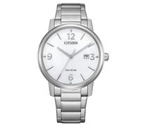 Citizen Reloj BM6755-71A Eco Drive Pair Hombre - Caja 40mm, Esfera Blanca, Brazalete Acero, WR 3 Bar