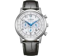 Citizen Reloj CA4630-02A Chrono Eco Drive, Caja 42 mm, Esfera blanca, Correa piel, WR 5 Bar Hombre