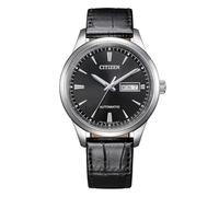Citizen Reloj NY4058-01E Mecha Automático Hombre - Caja 40mm, Esfera Negra, Correa de Piel, Fondo Transparente, WR 5 Bar