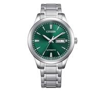 Citizen Reloj NY4058-79X Mecha Automático Hombre - Caja 40mm, Esfera Verde, Brazalete de Acero, Fondo Transparente, WR 5 Bar