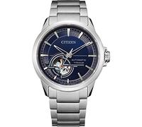 Citizen Reloj de Pulsera analógico automático para Hombre., Plateado y Azul, Talla única, Pulsera