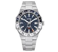 Citizen Reloj automático para hombre Serie 8 GMT acero/azul NB6034-58L