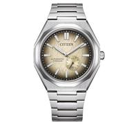 CITIZEN NK5020 Zenshin 60 Super Titanium - Reloj automático para hombre con correa de eslabones de titanio y cristal de zafiro, beige, Pulsera