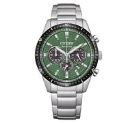 Citizen Reloj para Hombre de Acero Inoxidable, Verde, 39 mm, CA4624-56X | Cronógrafo analógico, cristal, 10 bar resistente al agua, 270 días de reserva de marcha, fecha, cronómetro: máx. 60 min