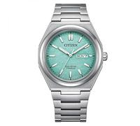 Citizen Reloj Super Titanium AW0130-85M Eco-Drive Solotempo Esfera turquesa para hombre