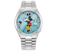 Citizen Reloj Unisex automático Tsuyosa Mickey Mouse, Esfera Azul Cielo con Rayos solares, Caja de Acero Inoxidable (Modelo: NJ0156-50L), Tono-Plateado, Classic