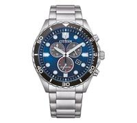 Citizen Reloj cronógrafo AT2560-84L para hombre esfera azul acero Clásico