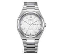 Citizen Super Titanium white background AW0130-85A Eco Drive solotempo men's watch