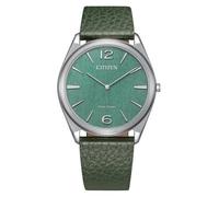 Citizen AR3120-32X Suratto - Reloj de pulsera para hombre, 38 mm, solar, acero inoxidable, correa de piel, color verde