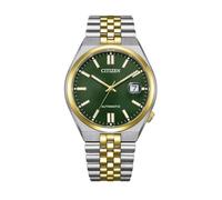 Citizen Tsuyosa 60 NK0024-54X Reloj mecánico Unisex de Acero Bicolor, Esfera Dorada y Cristal Zafiro Verde 40 mm