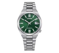Citizen Tsuyosa green background automatic men's watch NJ0200-50X steel case and bracelet