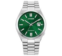 Citizen Tsuyosa Sport - Reloj automático de Lujo para Hombre, Pulsera y Caja de Acero Inoxidable en Tono Plateado, 3 manecillas y Fecha, Reserva de Marcha de 42 Horas