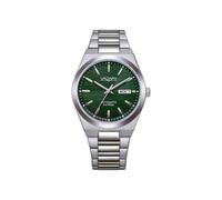 Citizen Vagary by Reloj de Hombre Automático IX3-611-41 | Caja y Pulsera de Acero 38 mm | Esfera Verde a rayas horizontales con Day-Date | Mecánica a la vista | Sumergible 10 ATM