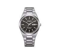 Citizen Vagary by Reloj Hombre Automático G.Matic 101 IX3-611-51 | Caja de Acero 38 mm | Esfera negra a rayas con Day-Date | Mecánica a la vista | Sumergible 10 ATM