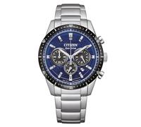 Citizen Eco-Drive Solar Chrono - Reloj de Pulsera para Hombre, 39 mm de diámetro, Varios diseños, Plata, Moderno