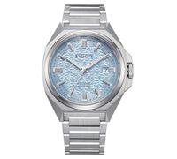 CITIZEN Reloj de pulsera automático para hombre, serie 8, color azul claro NB6051-59L, plata, Moderno