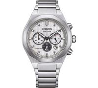 CITIZEN Zenshin Senkei Eco-Drive Solar Super Titanium - Cronógrafo con correa de titanio y cristal de zafiro, plata, Moderno