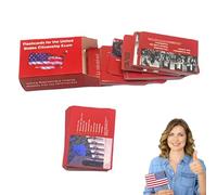 Citizenship Flash Cards 2025, 3,46 x 2,48 pulgadas Pass the Naturalization Exams with Confidence, 100 Uscis Pregestions and Answers Cards for Exam Preparation