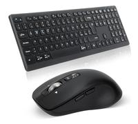 CITLLA Combinazione Wireless di tastiera e Mouse M9300, ricevitore USB 2-in-1 e Due Bluetooth, tastiera silenziosa Multi Dispositivo, adatta per Computer, Laptop, uffici e lavoro