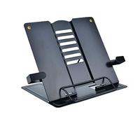 Citmage Soporte de escritorio para documentos, soporte de lectura de metal resistente, color negro, para libros, revistas, menú, iPad, partitura de música, borrador de discurso con 6 posiciones