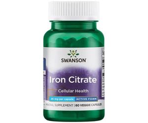 Citrato de hierro, 25mg - 60 vcaps