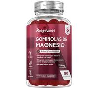 Citrato de Magnesio 125mg, 90 Gominolas Sabor a Uva, 45 Días de Suministro - Contribuye a la Reducción del Cansancio y la Fatiga (EFSA), Apto para Veganos, Sin Lactosa ni OGM