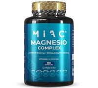 Citrato de Magnesio 1545mg + Bisglicinato de Magnesio 600 mg | Reduce la Fatiga Muscular y Mejora la Calidad del Sueño | Magnesium Complex con Vit C, B5, B6 | 120 cápsulas MIAC
