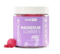 Citrato de Magnesio 1636 mg - Sin Azúcar - 60 Gominolas con 180 mg de Magnesio Puro - Vegan y Sin Gluten - para 1 Mes - Contribuye a la Reducción del Cansancio - Magnesium Complex - Novomins
