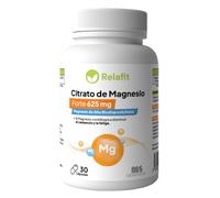Citrato de Magnesio Forte 625 mg (100 mg de magnesio elemental) 30 Cápsulas | Suministro para 1 mes | Reduce Cansancio y Fatiga | Magnesio Alta Biodisponibilidad | Relafit - Laboratorios MS