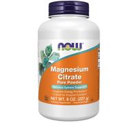 Citrato de magnesio polvo puro 227 g apoyo al sistema nervioso Now Foods