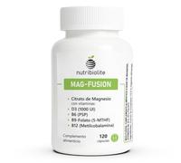 Citrato de Magnesio y Vitaminas B6, B9 (Folato), B12 y D3 | Cansancio y Fatiga - Función Muscular y Huesos - Sistema nervioso y Homocisteína - 120 cápsulas | Mag-fusion Nutribiolite