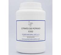 Citrato de Potasio 100% Puro power Natural Life | Grado Alimenticio E332 | Suplemento de Potasio Alta Biodisponibilidad | Regulador Acidez y Electrolito | Sin Aditivos ni Añadidos | Envase de 500 g