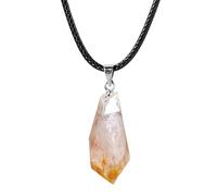 Citrine Necklace - Yellow Crystal Stone Pendant | Energy Crystal Jewelry for Women, Gemstone Collection, Valentine's Day, Birthday, Christmas Gift, Spiritual Healing, Positive Energy, Fashion Pendant