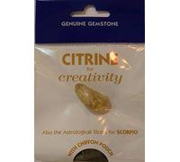 Citrino para la creatividad, piedra preciosa auténtica, también para chakra del plexo solar y piedra para signo escorpión astrológico