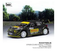 IXO 1/43 CITROEN C3 WRC 21 SOLBERG RALLY CERDEÑA 2020 MODELO ESTÁTICO DIECAST