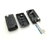 Citroën - Carcasa con Mando a Distancia para Llave Compatible con Citroën C4 Picasso (3 Botones, con Ranura)