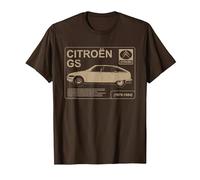 Citroën GS Acerca de Write Up Camiseta, Hombre, Marrón, XL